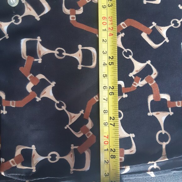 Vintage Hardy Amies Men's 1970's Nylon Black Button Up Shirt - Picture 13 of 14